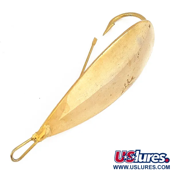 Vintage   Johnson Silver Minnow, 3/5oz Gold fishing spoon #16698