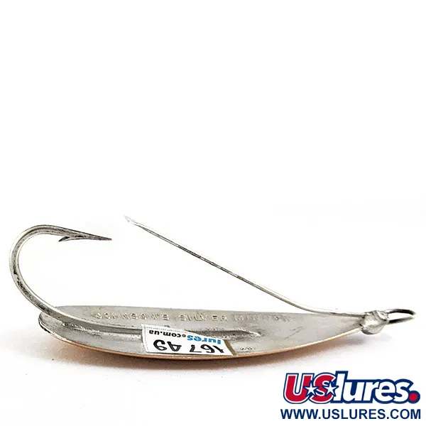 Vintage   Johnson Silver Minnow, 2/5oz Copper/Silver fishing spoon #16749