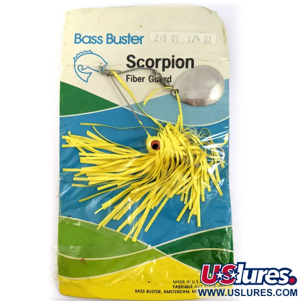   Bass Buster Scorpion, 1/4oz Nickel/yellow spinning lure #16751
