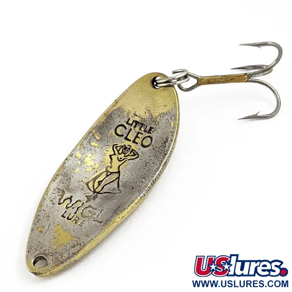 Vintage  Seneca Little Cleo (Hula Girl), 2/3oz Brass fishing spoon #16763