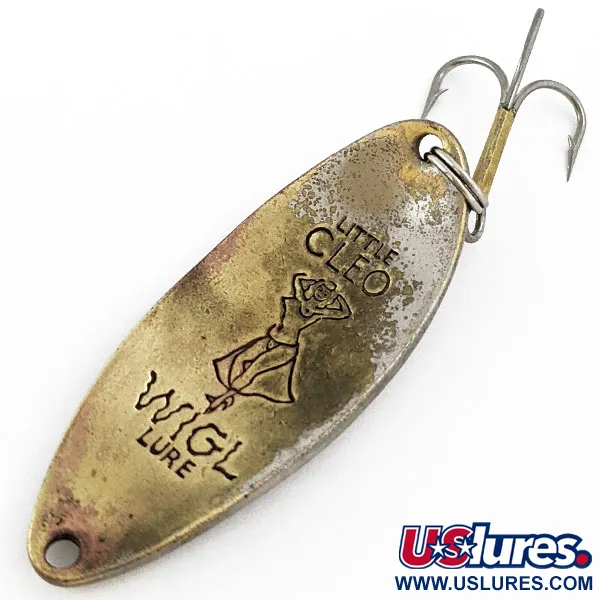 Vintage  Seneca Little Cleo (Hula Girl), 1/2oz Brass/nickel fishing spoon #16764