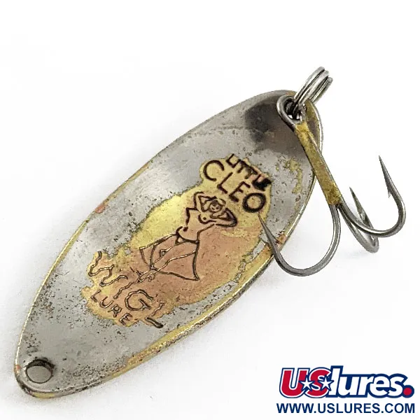 Vintage  Seneca Little Cleo (Hula Girl), 1/2oz Gold/Nickel fishing spoon #16765