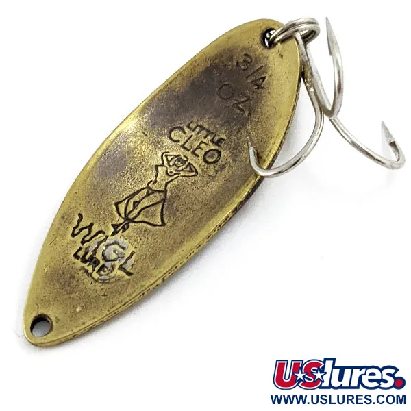 Vintage  Seneca Little Cleo (Hula Girl), 3/4oz Brass/nickel fishing spoon #16766