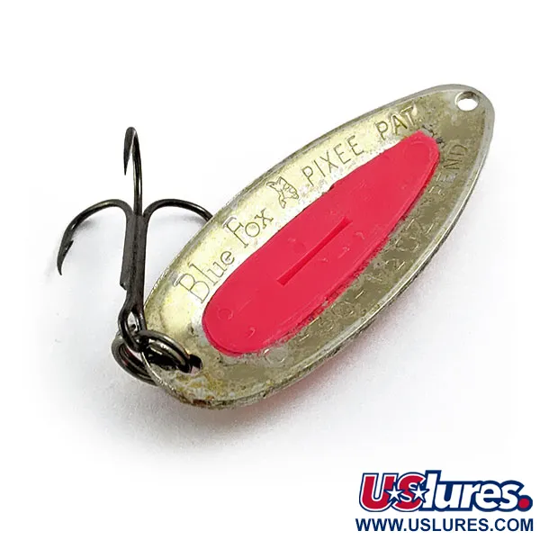 Vintage   Blue Fox Pixee UV, 1/2oz Gold/pink fishing spoon #16803