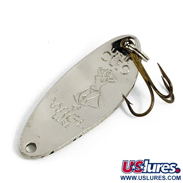 Vintage  Seneca Little Cleo (Hula Girl), 1/3oz Nickel fishing spoon #16807