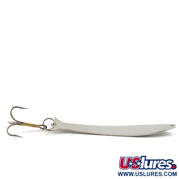 Vintage   Acme Flash-King Wobbler, 1/4oz Nickel/blue fishing spoon #16809