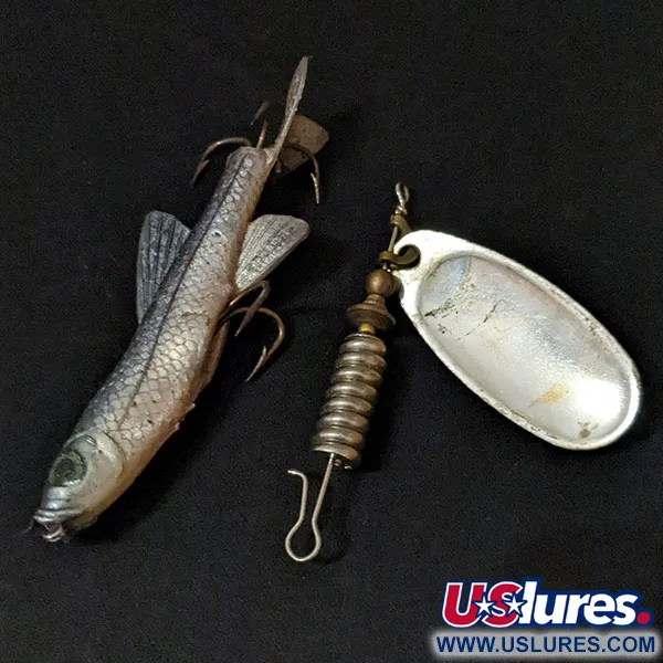 Vintage   Mepps Comet 4 Mino (1960s), 2/5oz Silver spinning lure #16826