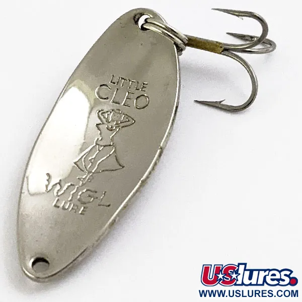 Vintage  Seneca Little Cleo (Hula Girl), 1/2oz Nickel fishing spoon #16829