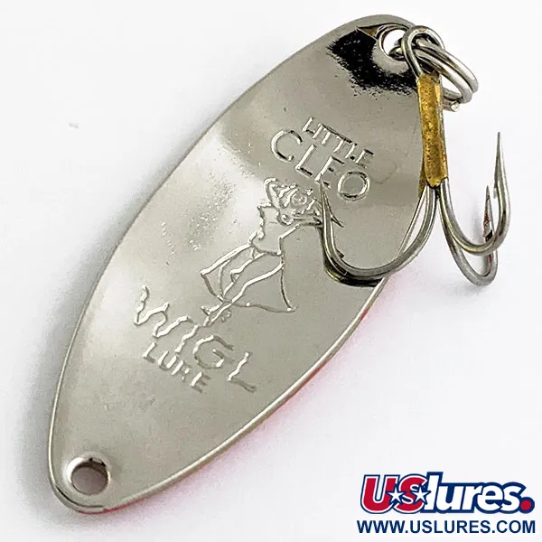 Vintage  Seneca Little Cleo (Hula Girl), 1/2oz Nickel/Red fishing spoon #16830