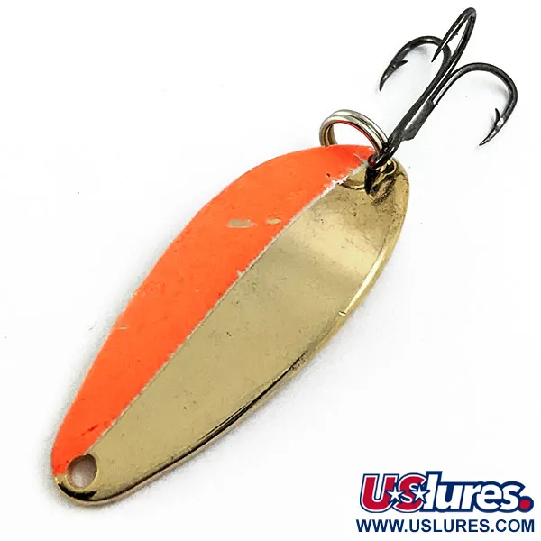Vintage   Acme Little Cleo, 1/4oz Gold/Orange fishing spoon #16833