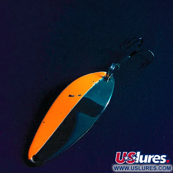 Vintage   Acme Little Cleo, 1/4oz Gold/Orange fishing spoon #16833