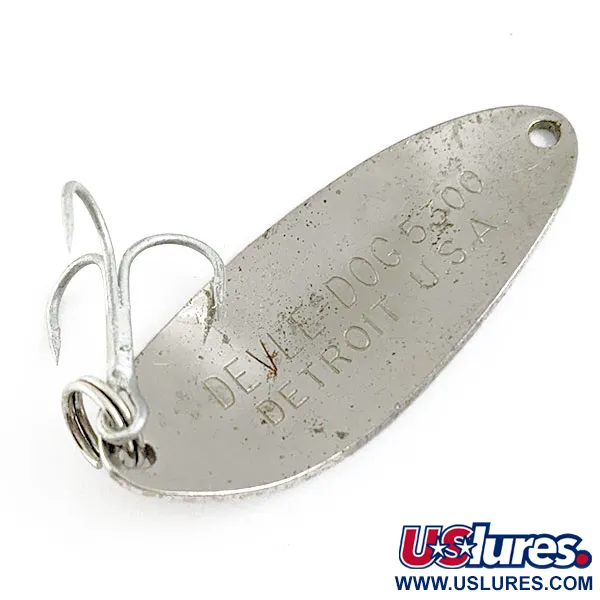 Vintage  Eppinger Dardevle Devle-Dog 5300, 1/3oz Nickel fishing spoon #16834