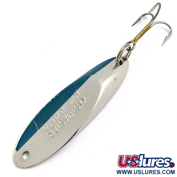 Vintage  Acme Kastmaster, 3/4oz Nickel/Blue fishing spoon #17496