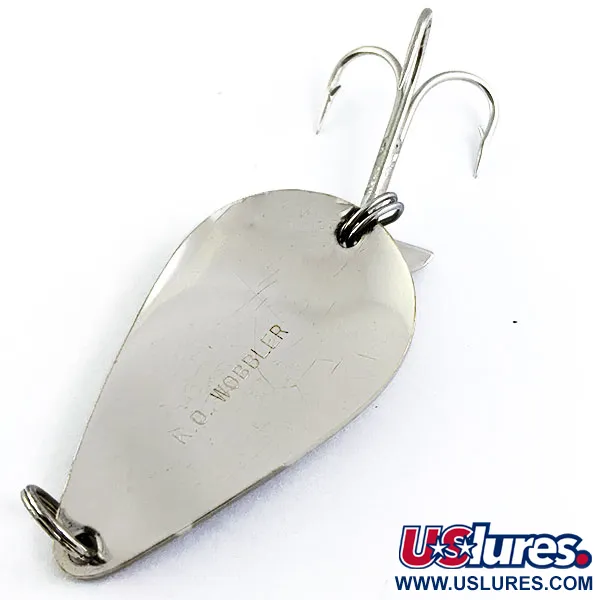 Vintage  Acme K.O. Wobbler , 3/4oz Nickel fishing spoon #16847