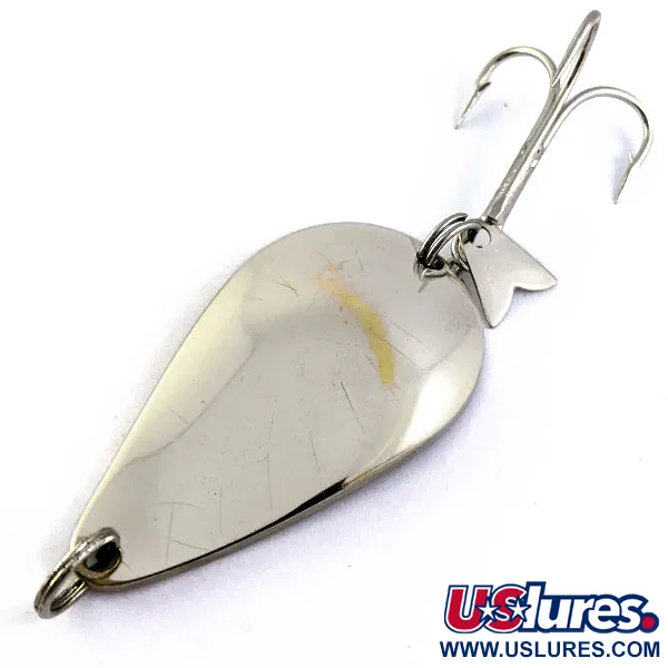 Vintage  Acme K.O. Wobbler , 3/4oz Nickel fishing spoon #16847