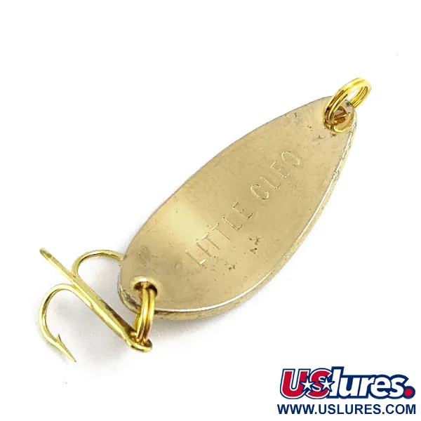 Vintage   Little Cleo Seneca, 3/16oz Gold/red fishing spoon #16872
