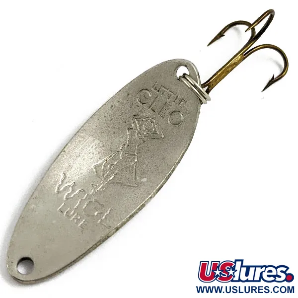 Vintage  Seneca Little Cleo (Hula Girl), 1/3oz Nickel fishing spoon #16873