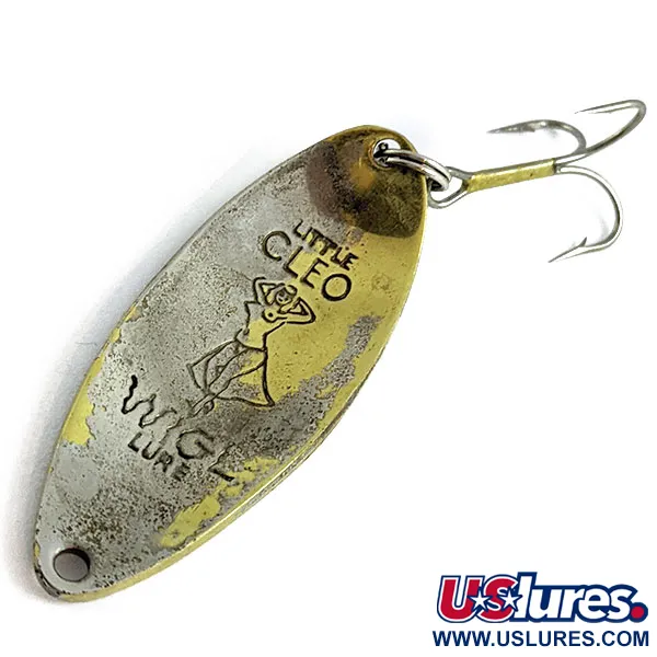 Vintage  Seneca Little Cleo (Hula Girl), 2/3oz Gold/Nickel fishing spoon #16878