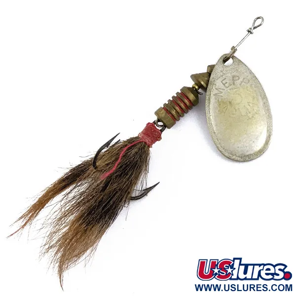 Vintage   Mepps Aglia 3 Dressed, 1/4oz Silver spinning lure #16915