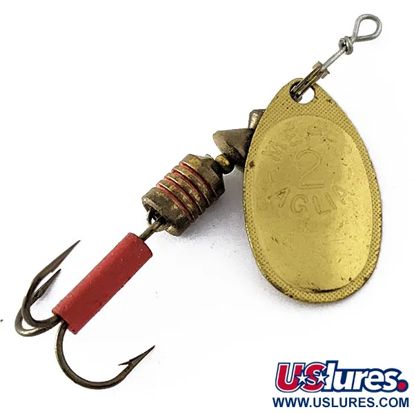 Vintage   Mepps Aglia 2, 3/16oz Gold spinning lure #16922