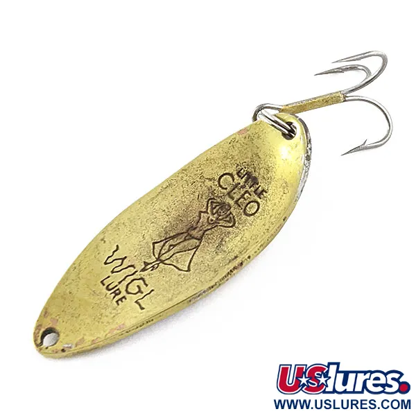Vintage  Seneca Little Cleo (Hula Girl), 2/3oz Gold/Nickel fishing spoon #16929