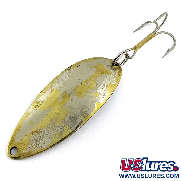 Vintage  Seneca Little Cleo (Hula Girl), 1/2oz Nickel/gold fishing spoon #16942