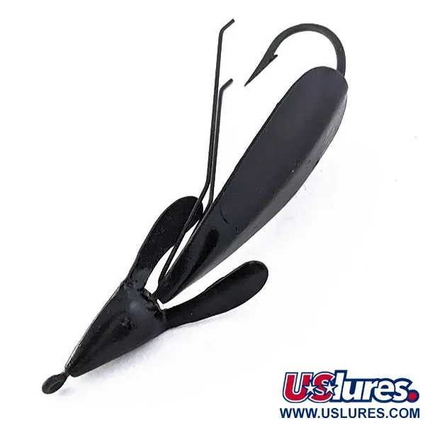 Vintage   Panther Martin Weed Wing, 2/5oz Black fishing spoon #16943