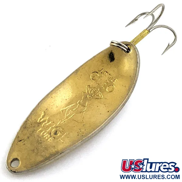Vintage  Seneca Little Cleo (Hula Girl), 2/3oz Nickel/gold fishing spoon #16946