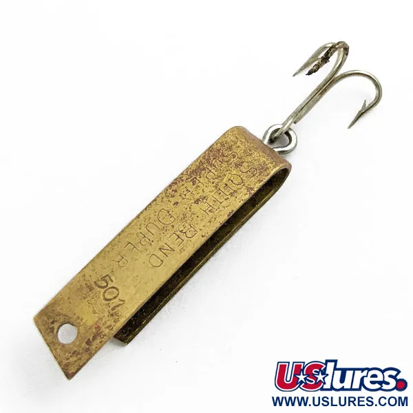 Vintage   South Bend  Super-Duper 501, 3/32oz Brass fishing spoon #16952