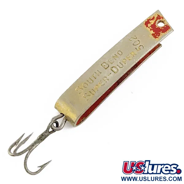 Vintage   South Bend  Super-Duper 502, 3/32oz Nickel fishing spoon #16953