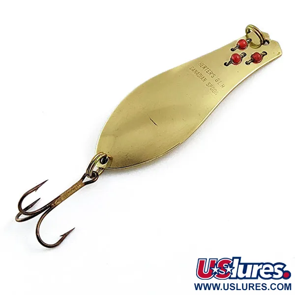 Vintage   Herter's Canadian Spoon (Japan), 1/3oz Gold fishing spoon #16956