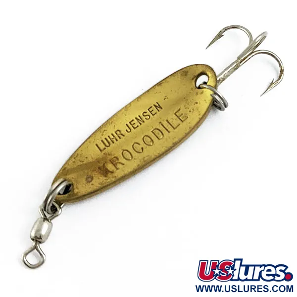 Vintage  Luhr Jensen Krocodile, 1/3oz Brass fishing spoon #16960