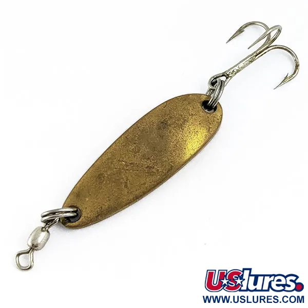 Vintage  Luhr Jensen Krocodile, 1/3oz Brass fishing spoon #16960