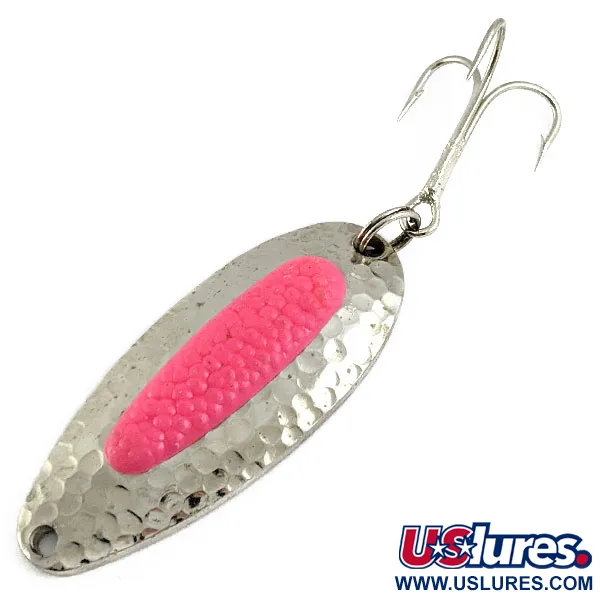 Vintage   Blue Fox Pixee, 3/4oz Pink/nickel fishing spoon #16971