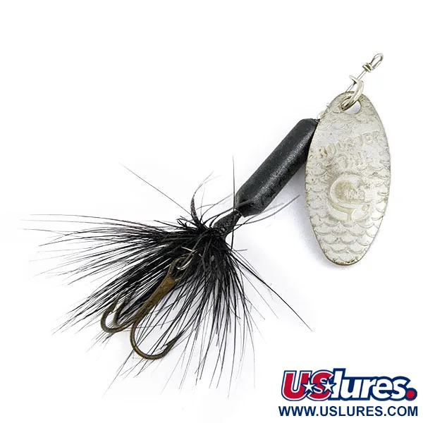 Vintage  Yakima Bait Worden’s Original Rooster Tail, 1/8oz Silver spinning lure #16976