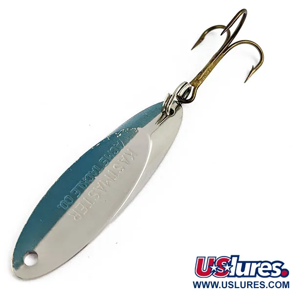 Vintage  Acme Kastmaster, 3/8oz Nickel/blue fishing spoon #17711