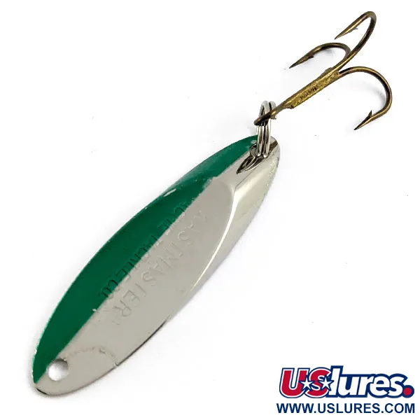 Vintage  Acme Kastmaster, 1/4oz Nickel/Green fishing spoon #16987