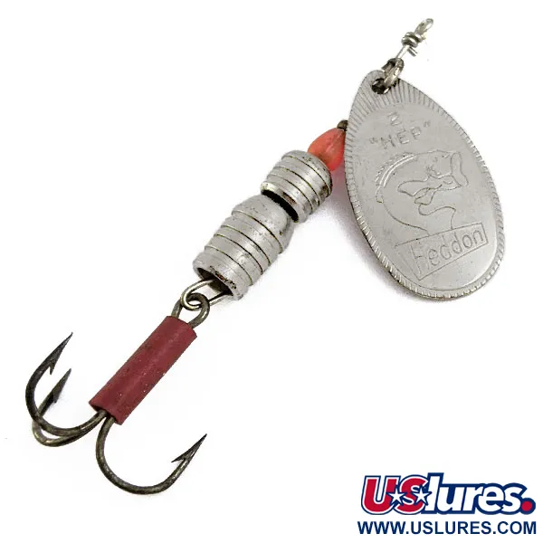 Vintage   Heddon Hep 2, 1/4oz Nickel spinning lure #17011