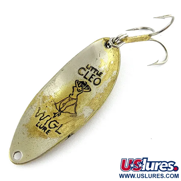 Vintage  Seneca Little Cleo (Hula Girl), 1/2oz Gold/Nickel fishing spoon #17076