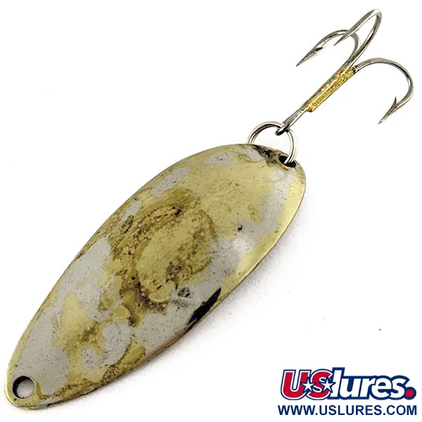 Vintage  Seneca Little Cleo (Hula Girl), 1/2oz Gold/Nickel fishing spoon #17076