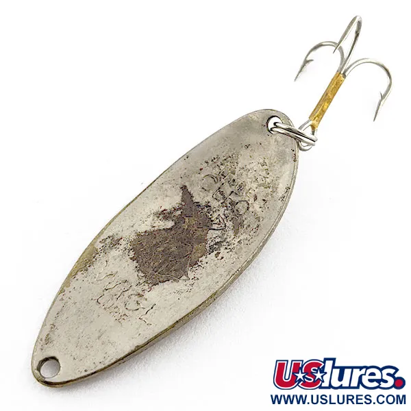 Vintage  Seneca Little Cleo (Hula Girl), 1/2oz Nickel/brass fishing spoon #17078