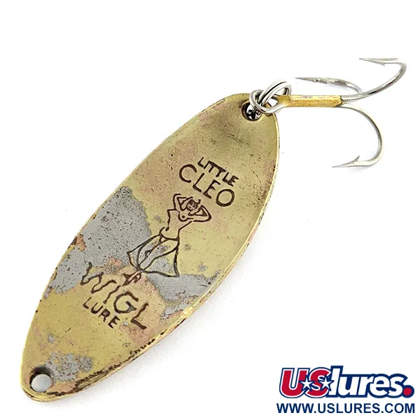 Vintage  Seneca Little Cleo (Hula Girl), 2/3oz Gold/Nickel fishing spoon #17079
