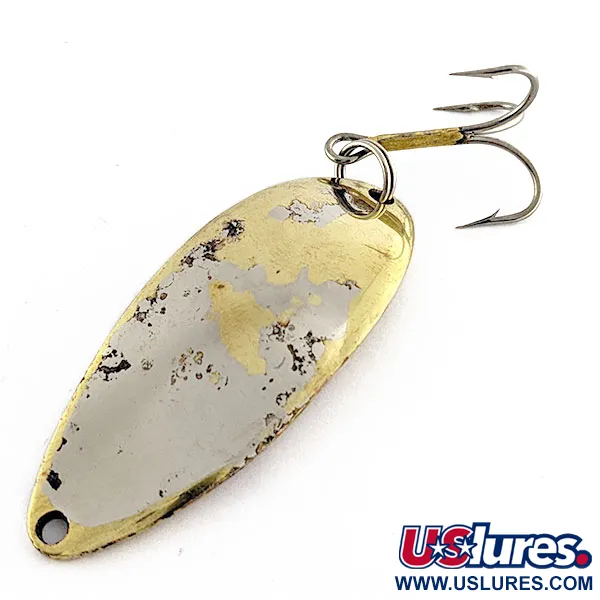 Vintage  Seneca Little Cleo (Hula Girl), 2/3oz Gold/Nickel fishing spoon #17079