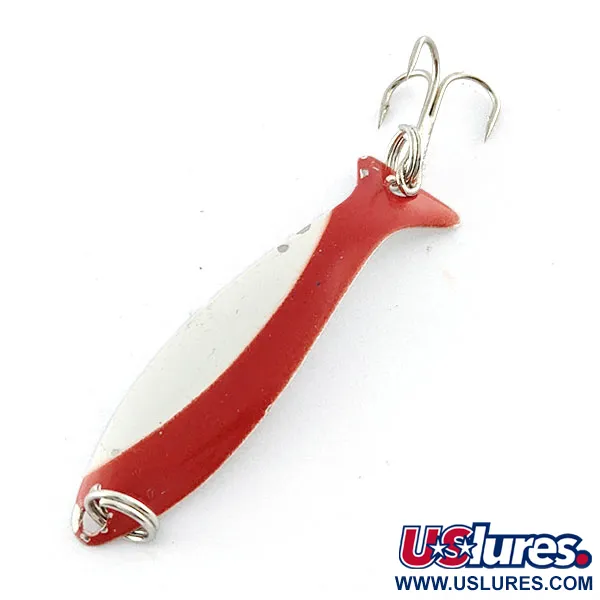 Vintage   ​Worth Fly Rod Demon, 3/64oz Red/White/Silver fishing spoon #17082