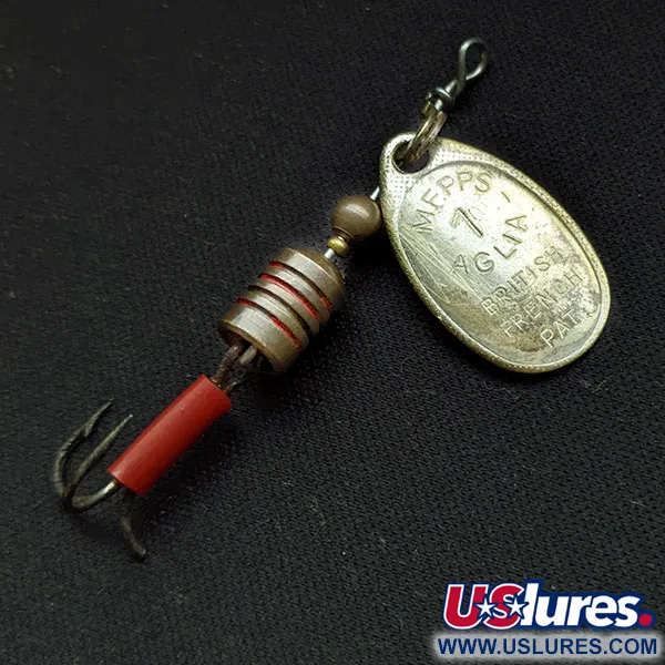 Vintage   Mepps Aglia 1, 1/8oz Silver spinning lure #17093