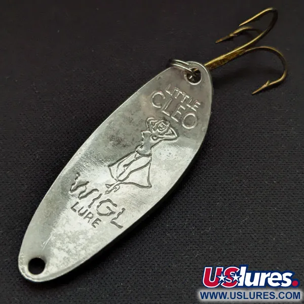 Vintage  Seneca Little Cleo (Hula Girl), 1/3oz Nickel fishing spoon #17098