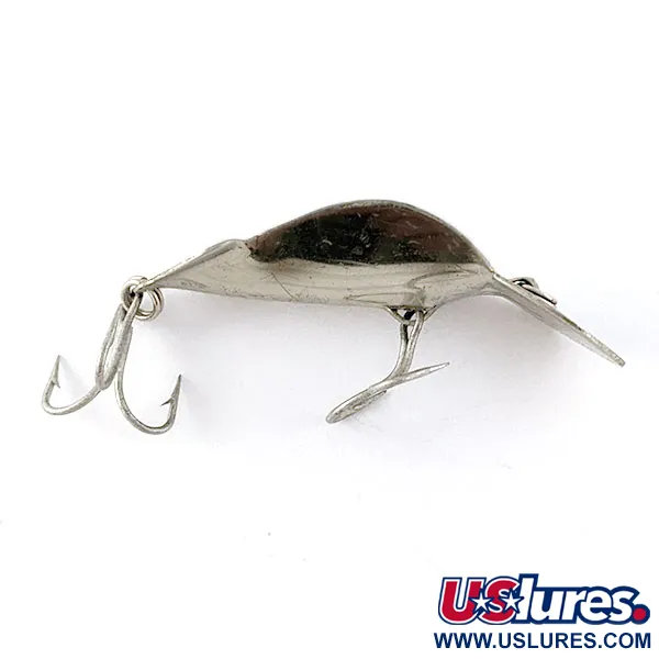 Vintage   Buck Perry spoonplug, 1/4oz Nickel fishing spoon #17100