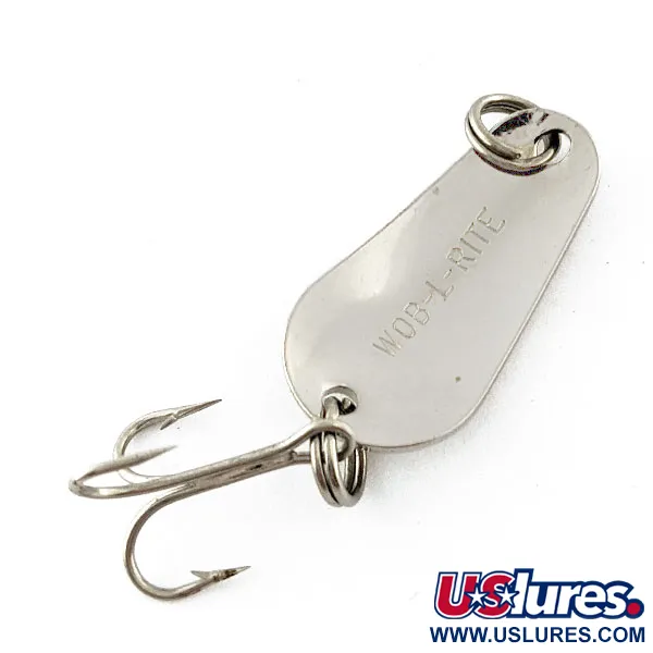 Vintage  Acme Wob-L-Rite, 1/8oz Nickel fishing spoon #17102