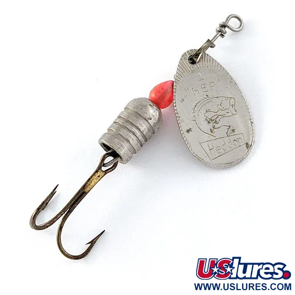 Vintage   Heddon Hep 1, 1/8oz Nickel spinning lure #17111
