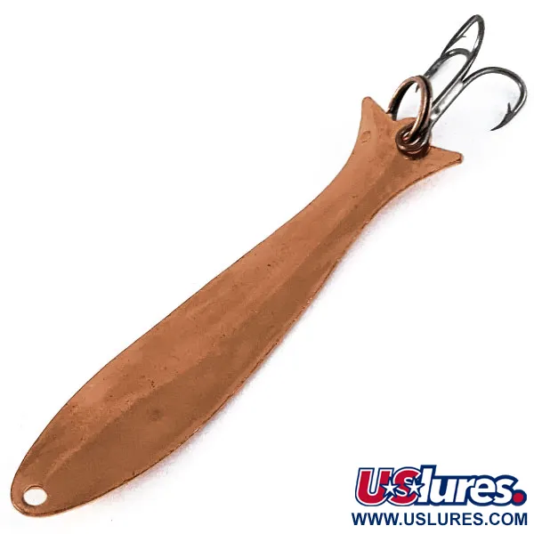 Vintage   Acme Flash-King Wobbler, 3/16oz Copper fishing spoon #17150